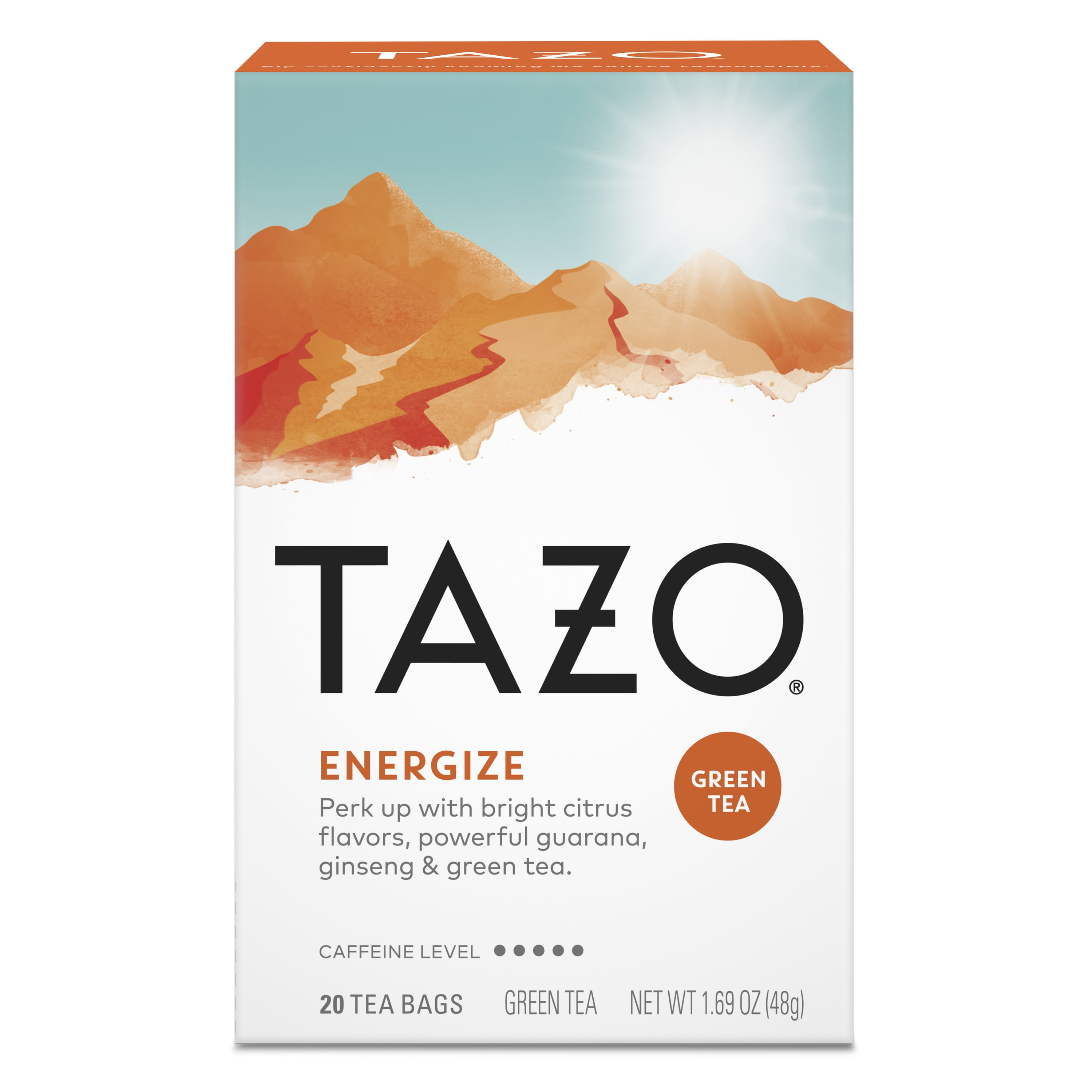 Tazo, Energize, Green Tea Bags, 1.41 oz, 20 Tea Bags