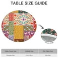 thumbnail image 6 of Pioneer Flower Floral Print Pattern Round Fitted Tablecloth with Elastic Edge,Dining Table Cover Waterproof,Outdoor Round Tablecloth for Camping,Dining,Indoor and Outdoor, 6 of 7