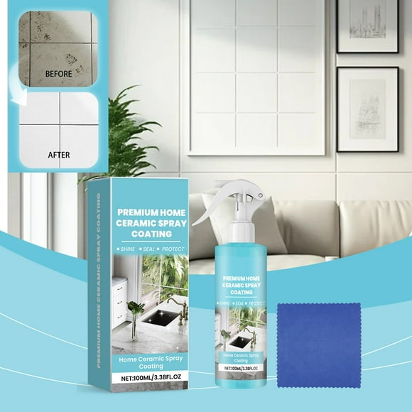 Ceramic Spray Coating for Home,Coating Agent for Tile & Furniture,Home Coating Spray Seals,Stone Crystal Plating Agent for Kitchen,100ml