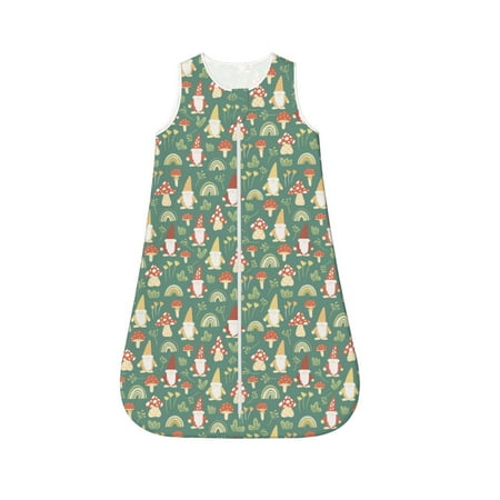 

Cauagu Mushrooms Gnome for Infant Wearable Blanket Unisex Girl Boy Swaddle Transition Sack - Newborn Essentials Sleep Clothes-Medium