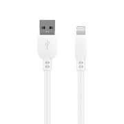 onn. Lightning to USB Cable 10' White for iPhone 14 or Older, AirPods, and iPad