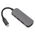 thumbnail image 1 of USB C Hub 4 en 1 Carcasa de metal gris 4K HD PD Carga rápida Divisor USB C ampliamente compatible para computadora portátil Teléfono de escritorio Gris, 1 of 10