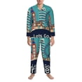 thumbnail image 3 of Sikiie Let's go Travel Mens Pajama Set, Soft Warm Long Sleeve Sleepwear, Cozy Button-Down Pjs for Men-XX-Large, 3 of 7