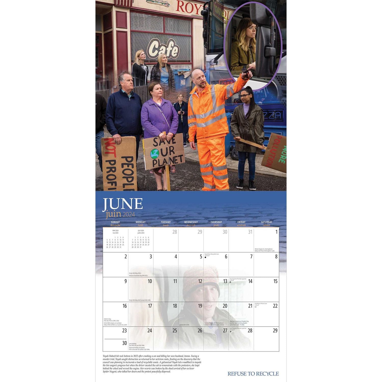 Wyman Publishing Coronation Street 2024 12x24 Inch Square Wall Calendar, 9781525611476