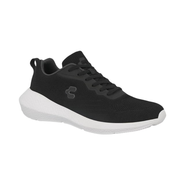 Tenis Charly Hombre Textil Comodo Suave Caminar Correr Resistente Ajustable Agujetas Suela Plana negro 30