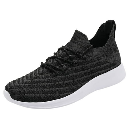 Fauean Sneakers for Women Fashion Sneakers Flat Bottom Lace up Lightweight Casual Shoes Black Size 41