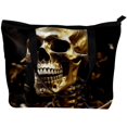 thumbnail image 2 of Skull Canvas Leather Mix Handbag Twill Sponge Jeanette Women Shoulder Bag 30x10.5x39cm 11.8x4.1x15.4in, 2 of 5