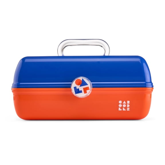 Caboodles On-the-Go Girl, School Spirit Makeup Organizer (Blue and Orange)