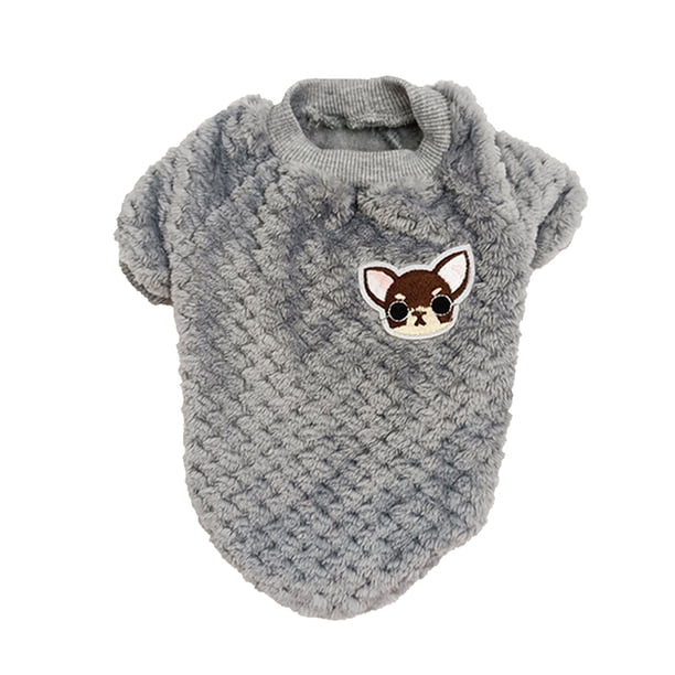 Greeniant Ropa para perros Disfraces Estilo simple Suéter multicolor para mascotas Cachorros Camisa Suavidad Mantener caliente Cachorro Chaleco Café L Ropa para mascotas Gris S Greeniant PT003805-26B