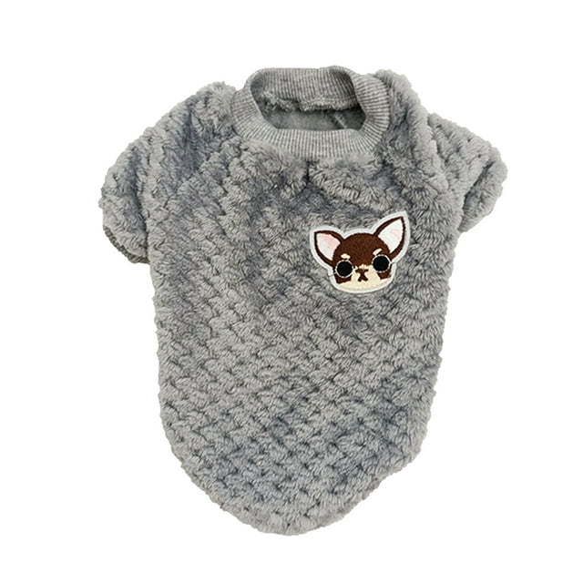 Greeniant Ropa para perros Disfraces Estilo simple Suéter multicolor para mascotas Cachorros Camisa Suavidad Mantener caliente Cachorro Chaleco Café L Ropa para mascotas Gris S Greeniant PT003805-26B