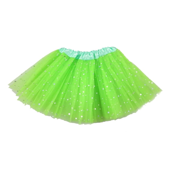 Wenchoice Lime Green Sparkle Star & Dot Tutu - Girls One-Size