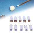 thumbnail image 4 of 10Pcs Pool Cue Tips and Ferrules, Billiard Cue Head Repair Professional Billiard Cue Stick Ferrules, Quality Materials 13mm, 4 of 5