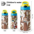 thumbnail image 2 of Kids Insulated Stainless Steel Cup Curious George Water Bottle with Covered Pop-Up Straw for Boy Girls, 2 of 8