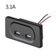 thumbnail image 2 of 2X VehíCulo DC5V / 3.1A Puertos USB Duales Cargador Accesorios de Modificación de Enchufes para Coche Camping Autocaravana Caravana, 2 of 5