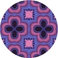 thumbnail image 1 of Ahgly Company Indoor Round Patterned Purple Iris Purple Area Rugs, 8' Round, 1 of 1