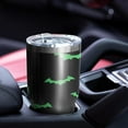 thumbnail image 4 of 30oz Black Halloween Bats with Green Tumblers Stainless Steel Tumbler with Lid and Straw,Vacuum Insulated Double Wall Travel Tumbler Cups Mug with Cleaning Brush for Coffee,Tea, 4 of 7