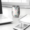 thumbnail image 3 of 12oz Stemless Wine Tumblers Fairy Tale Princess Pattern Vacuum Insulated Stainless Steel Travel Tumbler Cups Mug with Lid and Straw for Champaign,Cocktail,Beer with Cleaning Brush, 3 of 5