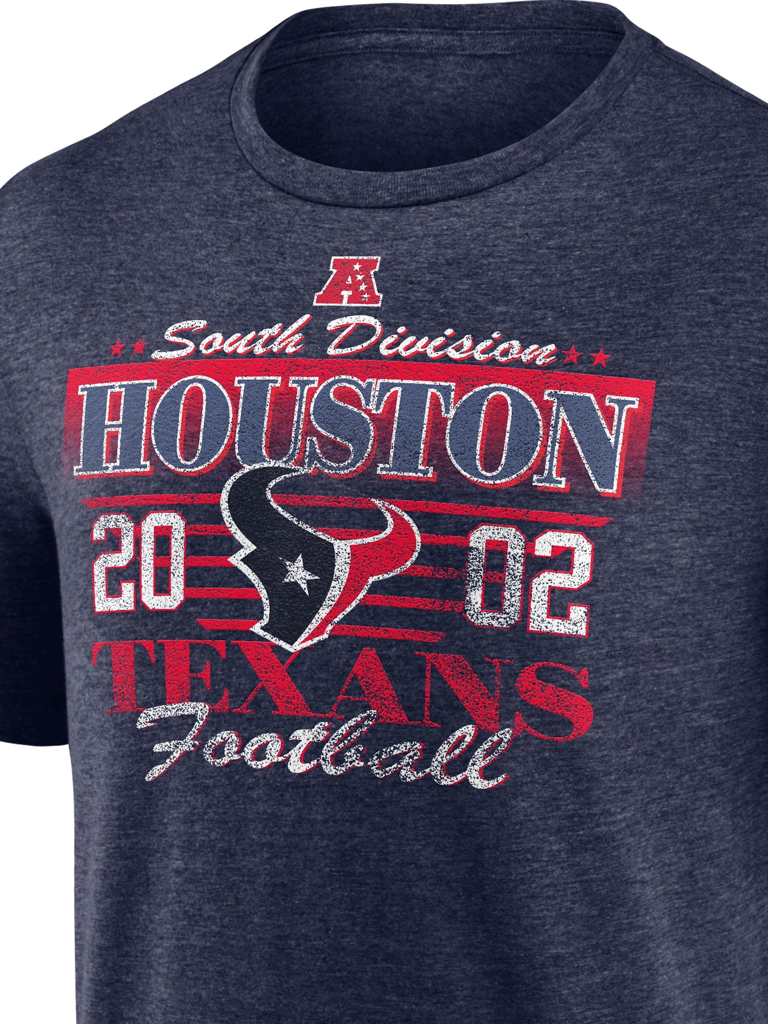 NFL Houston Texans Men's Synthetic Navy Heather Short Sleeve T-Shirt