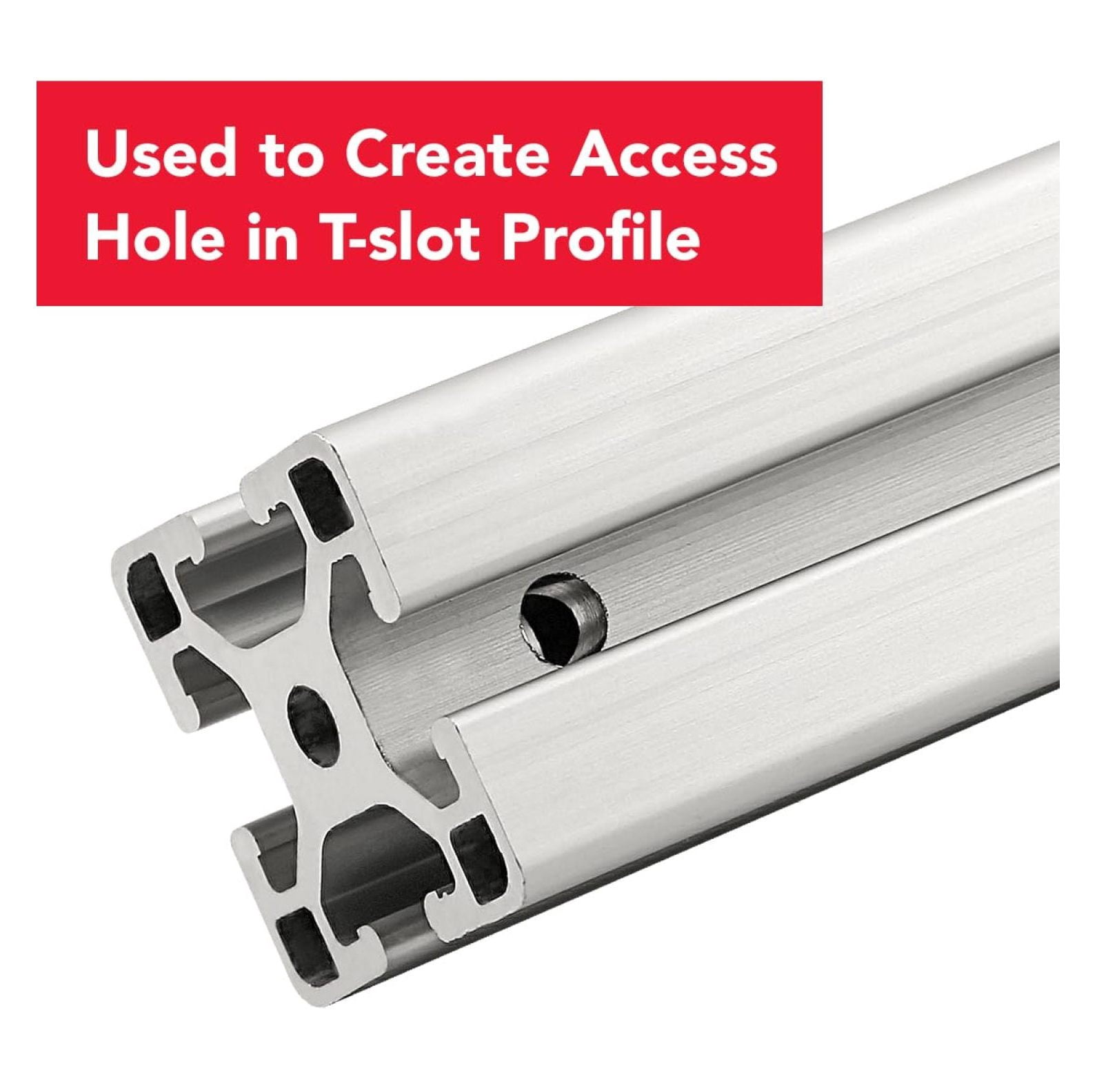 8020, 6075, 15 Series, Access Hole Drill Jig for 1.5" x 1.5" T-Slot Aluminum Extrusion Tools