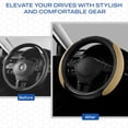 thumbnail image 6 of Skechers Steering Wheel Cover with Memory Foam, Breathable Non-Slip, Universal Fit 14.5"-15" Car Accessories Beige, 6 of 7