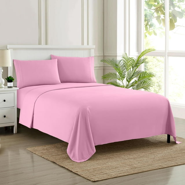 Juego de sábanas Sweet Home Collection 1800 Supreme Twin Pink