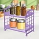 thumbnail image 4 of Estante de Almacenamiento Doble para Cocina, Organizador de Drenaje de Encimera de Doble Capa con Filtro para Palillos y Utensilios, Color Morado, Artículos Esenciales para El Hogar., 4 of 6