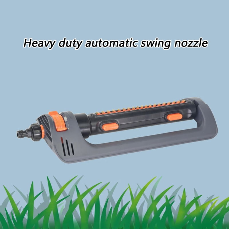 Zecic Wide Coverage 19 Hole Oscillating Sprinkler Heavy Type Rotating Lawn Sprinkler Head For Even Garden And Yard Watering
