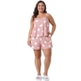 thumbnail image 3 of DARING DIVA Women's Plus Size Strawberry Pattern Pajamas Set 2X Light Pink, 3 of 6