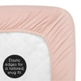 thumbnail image 3 of Sweet Jojo Designs Vintage Floral Solid Blush Pink Fitted Crib Sheet, 3 of 6