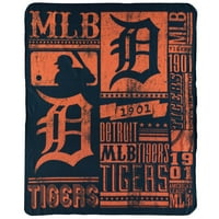 Detroit Tigers Detroit Tigers The Northwest Company 50 X 60 Strength Fleece Blanket
