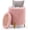 Pink-long Wool, variant on Round Storage Ottoman Foot Rest Stool with Tray Velvet Sherpa Folding Storage Ottoman,Boucle Foot Rest for Living Room, Bedroom, Dorm