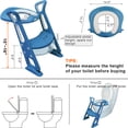 thumbnail image 5 of Potty Training Toilet Seat with Step Stool Ladder for Kids and Toddler, Sturdy Potty Ladder with Soft Padded Cushion for Boys and Girls by BlueSnail (Desert blue Leatherette Cusion), 5 of 7