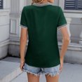 thumbnail image 3 of Women's Striped Crew Neck Short Sleeve T Shirt Casual, Made of Soft & Breathable Fabric, Versatile with Solid Colors, Available in Multiple Sizes, 3 of 4