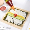 thumbnail image 3 of 9.4x9.4 inch Bamboo Sushi Rolling Mat Sushi Rolling Roller Mat Maker Rice Paddle Kit, 3 of 8