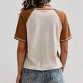 thumbnail image 5 of Women's Walking By Faith Tripping Constantly T-Shirt Cute Cow Pattern Printed Short Sleeve V Neck Tee Tops, 5 of 5
