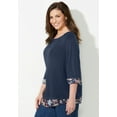 thumbnail image 3 of Catherines Women's Plus Size Petite Impossibly Soft Duet Tunic, 3 of 6