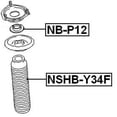 thumbnail image 2 of Febest FRONT SHOCK ABSORBER BOOT # NSHB-Y34F OEM 54050-4P702, 2 of 2