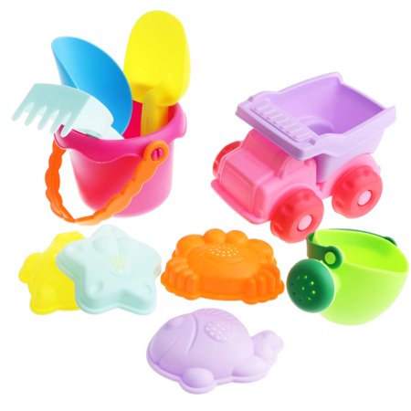 10pcs Toy Set for Kids - Bucket  Truck  Shovel  Rake  Animal