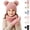 Watermelon Red, variant on Fancifize Winter Hat Gloves Scarf Set for Kids, Beanie Hats with Pom Mittens and Knit Neck Warmer, 3 Piece Warm Outfits 2-10 Years