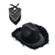 thumbnail image 4 of Sombrero de vaquera estilo vaquero con plumas de estilo occidental, accesorios de color sólido, decoraciones para Toalla Cuadrada Negra, 4 of 6