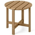 thumbnail image 6 of Gymax 2PCS 18''Adirondack Side Table Weather Resistant HDPE Garden Patio Brown, 6 of 6