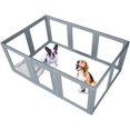 thumbnail image 5 of Clear Acrylic Plastic Dog Playpen - Clear Dog Play Pen - Easy Assemble Acrylic Dog Playpen - Puppy Playpen, Cat Playpen, Small Animal Playpen, Dog Play Pen Indoors (, H,, 5 of 5