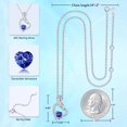 thumbnail image 2 of TINGN Grandma Gifts Grandma Necklace 925 Sterling Silver Rose Flower Heart Neckalce Birthstone Mothers Day Birthday Gifts for Nana, 2 of 6