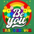 thumbnail image 3 of CafePress - Be You Pride Lgbtq Gay Lgbt Ally Rainbow Retro Vi Women's V Neck T Shirt - Women's V-Neck Dark T-Shirt, 3 of 4