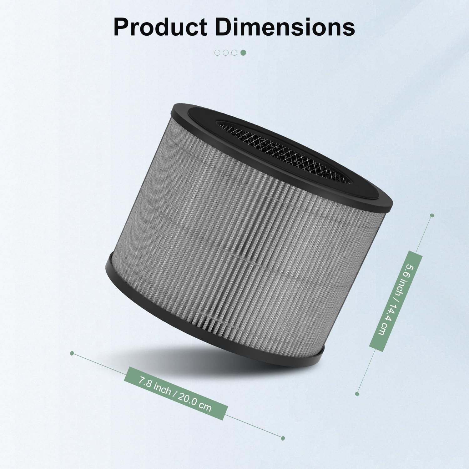 DR-HAP002 HEPA Replacement Filter 2-Pack | For Macro Pro / Pro S Air Purifiers | 3-Stage Filtration (Pre-filter + Activated Carbon) | High-Efficiency Air Filter