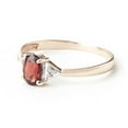 thumbnail image 2 of Galaxy Gold 14K Solid Gold 0.46 Carat Natural Diamond & Garnet Oval Cut Ring for Women - Rose Gold Fine Jewelry, 2 of 5