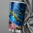 thumbnail image 5 of Athenstics Advice From A Sea Turtle Tumbler With Inspirational Quotes Stainless Steel Travel Cup 20oz Ocean Beach Themed Gifts For Women Novelty Turtle Mug With Lid Animal Lover Gift, 5 of 6