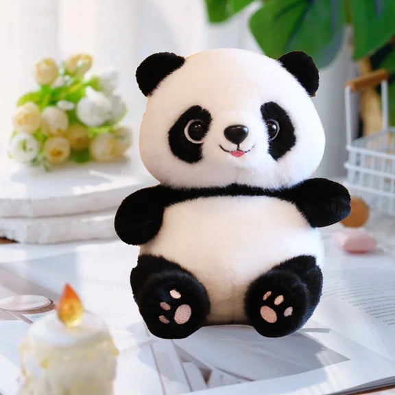 AuroraX Soft Panda Stuffed Animals & Teddy Bears Small Cute Plushie for Anxiety 10 Inch Plush Pillows Toys for Girls,Boys,Adults Birthday Gifts,White