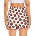thumbnail image 4 of Goofa Hand Drawn Strawberry Printed Women 2 in 1 Running Shorts,Quick Dry Athletic Workout Shorts,High Waisted Athletic Shorts with Liner Pockets-Small, 4 of 9