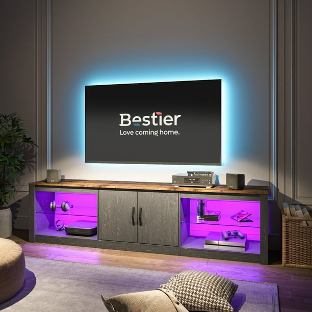 Bestier LED TV Stand for TVs up to 75" Entertainment Center for Living
